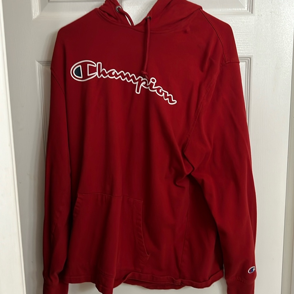 Mens red sz large champion sweatshirt